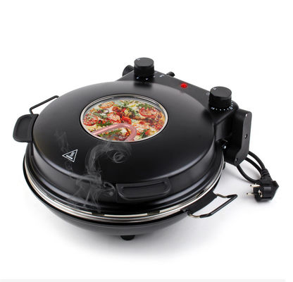 Ningbo fábrica de 12 pulgadas no adhesivo calzone fabricante horno de pizza en casa roja uso rápido divertido eléctrico multi pizza maker