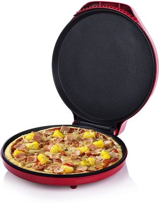 Máquina eléctrica de pizza de 12 pulgadas sin pegamento para la casa Pizza Pan Pie Cocina Calzone con control de temperatura ajustable