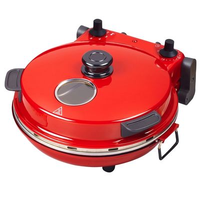 Anbolife redondo multi-fución de uso doméstico móvil de la sartén de pizza y el horno de pizza al aire libre portátil máquina eléctrica de pizza