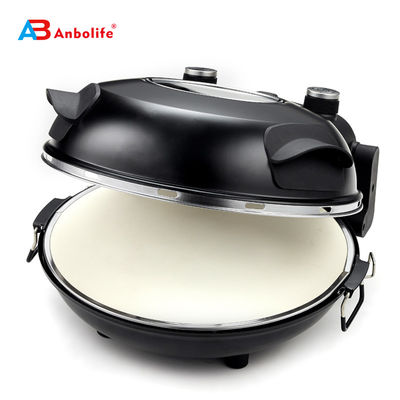Anbo de aluminio portátil sartén antiadherente de pizza de la mejor calidad hoja de hornear multifuncional redondo transportador eléctrico horno sartén de pizza