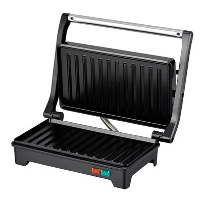 Grill eléctrico de acero inoxidable con prensa de sándwich grill de panini con dispositivo inclinado