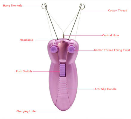 Lady Men Bee Electric Facial Epilador de hilo de algodón de baja potencia con indicador de luz de extracción de vello indoloro