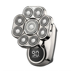 90 Mins Hombres Productos de cuidado personal de la cabeza Razor eléctrico 9D afeitadora flotante de la cabeza
