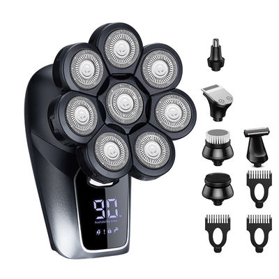 Barbeadores de cabeza PRO para hombres 9D 6 en 1 Recargable sin cable LED Display Razor de cabeza