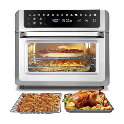 24L 12L hornos de freidora de aire cocinero de acero inoxidable eléctrico retro de gran capacidad de vidrio