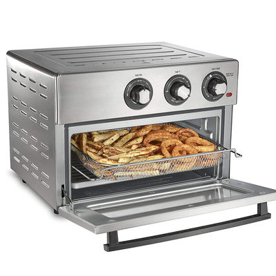 24L 12L hornos de freidora de aire cocinero de acero inoxidable eléctrico retro de gran capacidad de vidrio