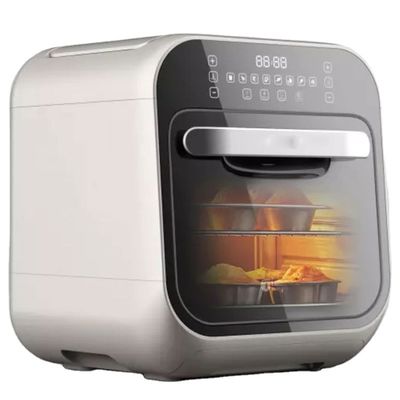 Libre de aceite 8L 1800W de acero inoxidable digital para uso doméstico pantalla táctil freidora de aire con vapor inteligente