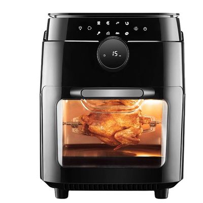 Hornos de freidora de aire de acero inoxidable multifunción 12L convección sin aceite deshidratador de rotissería horno 1800W