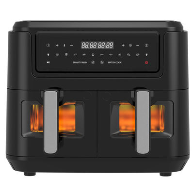 9L 2000W Frigorífico de aire inteligente Digital Cesta doble con ventana visible
