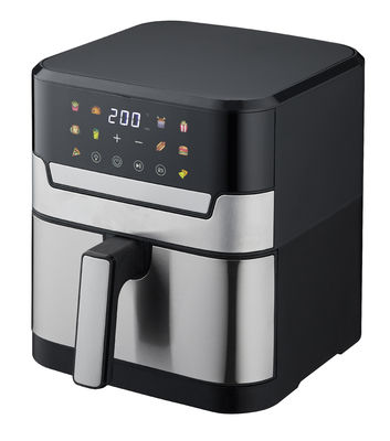 Smart Touch Screen Hermosa freidora de aire digital de 6 qts 8 en 1 personalizada sin aceite eléctrica caliente