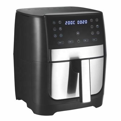 Smart Touch Screen Hermosa freidora de aire digital de 6 qts 8 en 1 personalizada sin aceite eléctrica caliente