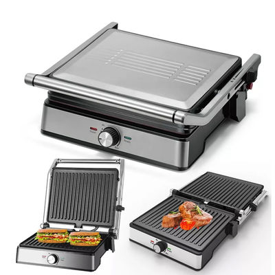 Grill eléctrico desmontable de barbacoa a medida Panini comercial 2 en 1