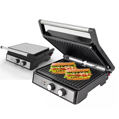 Grill eléctrico desmontable de barbacoa a medida Panini comercial 2 en 1