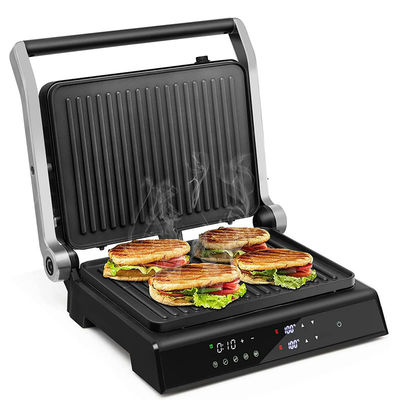 Grill de prensa eléctrica Panini con control de temperatura y horario