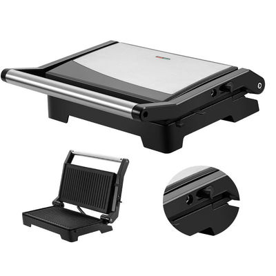 Grill de prensa eléctrica de contacto de perilla 2 rodajas Mini Panini automático con superficie ultra antiadherente