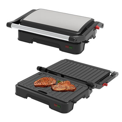 Grill de prensa eléctrica de contacto de perilla 2 rodajas Mini Panini automático con superficie ultra antiadherente