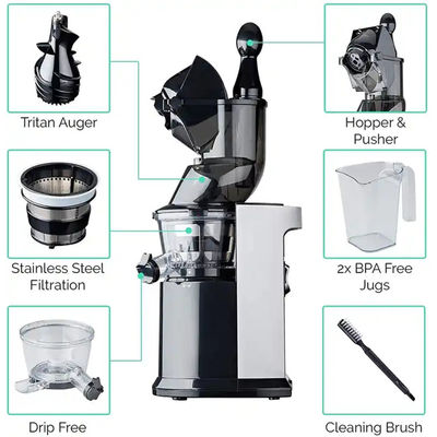 Zumo de cítricos de boca grande 9 en 1 mezclador de jugo fresco para el hogar