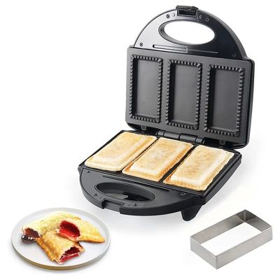 Revestimiento de PTFE no adhesivo 2 rebanadas Waffle Maker con desmontable Sandwich y Pancake Maker