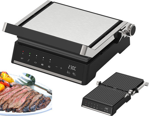 2000W Display Digital Electric Cooktop Cool Touch Safe Handle con bandeja de goteo para la recolección de aceite Las parrillas y parrillas eléctricas