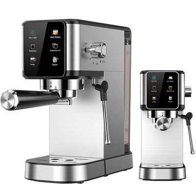 Máquina para hacer café de expreso de plata con espuma de leche manual para café con leche construida en molino