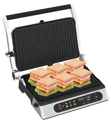 Clasificación de eficiencia energética eléctrica Clase A 2200w Waffle Panini Maker 1 año de garantía