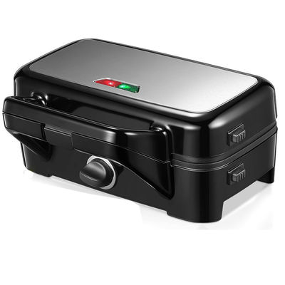 2 Fragmentos Profundo Xxl Grill Sandwich Maker Control de temperatura ajustable Fuente de energía eléctrica desmontable Ptfe Uso doméstico