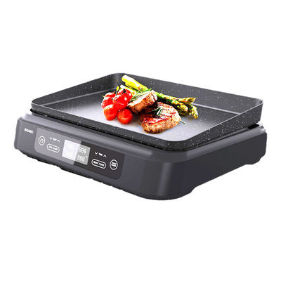 2 Fragmentos Profundo Xxl Grill Sandwich Maker Control de temperatura ajustable Fuente de energía eléctrica desmontable Ptfe Uso doméstico