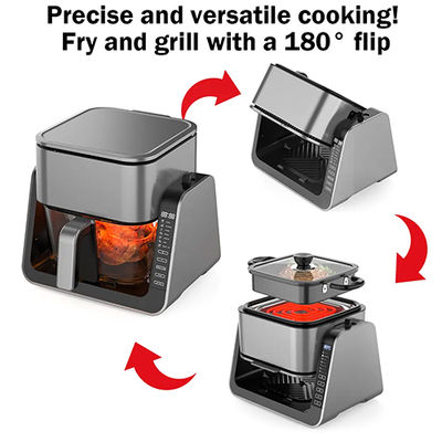 Freidora de aire digital Anbolife 4L con parrilla de 1.3L 1500W