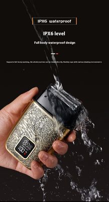 Afeitadora eléctrica profesional para hombre con batería de 500 mAh, cuchillas de acero inoxidable y lavado completo del cuerpo