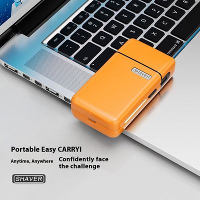 Mini aparato de afeitar eléctrico portátil con tiempo de carga de 1,5 horas piezas de repuesto gratuitas y carcasa de plástico para hombres