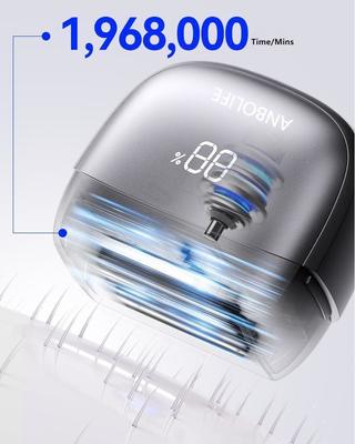 ANBOLIFE 6 Cuchilla de afeitar eléctrica con succión magnética y batería de litio 900mAh - IPX7 Aparato de afeitar de papel impermeable para hombres