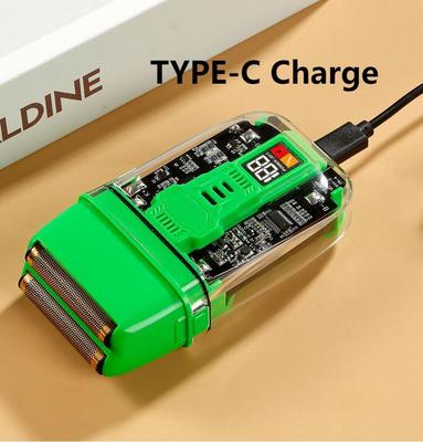 Aparato de afeitar eléctrico profesional con batería de iones de litio de 600 mAh Tiempo de carga de 1.5h e IPX4 a prueba de agua para uso facial y corporal masculino