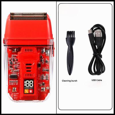 Aparato de afeitar eléctrico profesional con batería de iones de litio de 600 mAh Tiempo de carga de 1.5h e IPX4 a prueba de agua para uso facial y corporal masculino