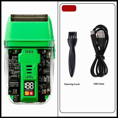 Aparato de afeitar eléctrico profesional con batería de iones de litio de 600 mAh Tiempo de carga de 1.5h e IPX4 a prueba de agua para uso facial y corporal masculino