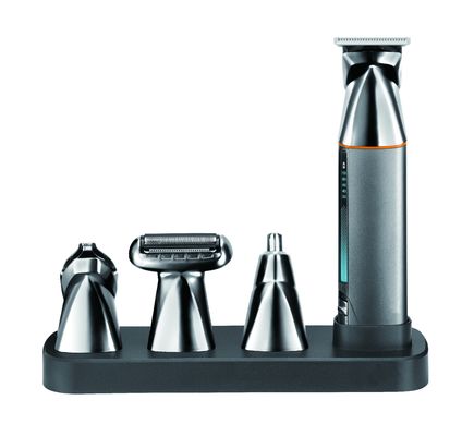 Cortapelos eléctrico multifunción 5 en 1 con batería de 1200 mAh y 1 año de garantía para carga rápida y recortadora de cabello lavable para todo el cuerpo