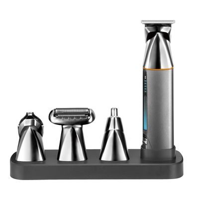 Cortapelos eléctrico multifunción 5 en 1 con batería de 1200 mAh y 1 año de garantía para carga rápida y recortadora de cabello lavable para todo el cuerpo