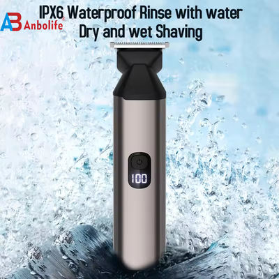 Cortador eléctrico multifuncional de pelo 6 en 1 con IPX7 impermeable y tiempo de carga de 1.5h para el aseo masculino