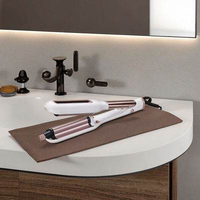 Ferro de rizado de tamaño ajustable con calefacción rápida y 1 año de garantía para peinado profesional