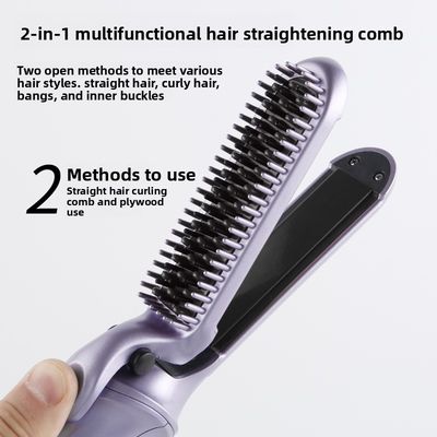 35W de potencia de doble uso alisador de cabello y hierro de rizado con placas de cerámica de turmalina