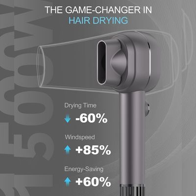 Secador de pelo de alta velocidad de 1500 W con iones negativos de alta concentración y temperatura constante para un cuidado del cabello de secado rápido