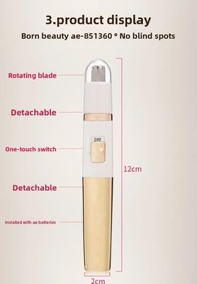 ANBOLIFE Trimmer eléctrico para la nariz con batería de litio para uso doméstico Trimmer personal de plástico duradero