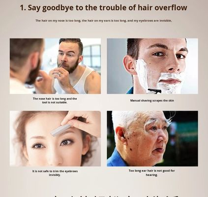 ANBOLIFE Trimmer eléctrico para la nariz con batería de litio para uso doméstico Trimmer personal de plástico duradero