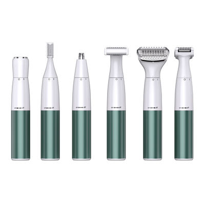 Juego de afeitadora y depiladora multifuncional 6 en 1 para mujer con batería de 1200 mAh, cuchilla de acero inoxidable y repuestos gratuitos