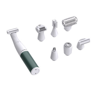 Juego de afeitadora y depiladora multifuncional 6 en 1 para mujer con batería de 1200 mAh, cuchilla de acero inoxidable y repuestos gratuitos