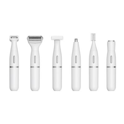 Set de aparatos de afeitar eléctricos multifunción de seis en uno con carga USB totalmente resistente al agua para recortar cejas y uso doméstico