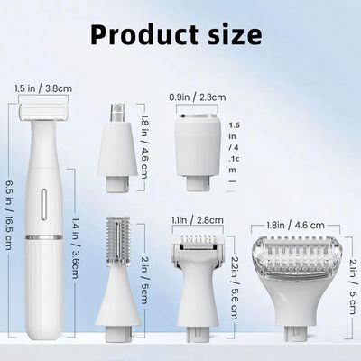 Set de aparatos de afeitar eléctricos multifunción de seis en uno con carga USB totalmente resistente al agua para recortar cejas y uso doméstico