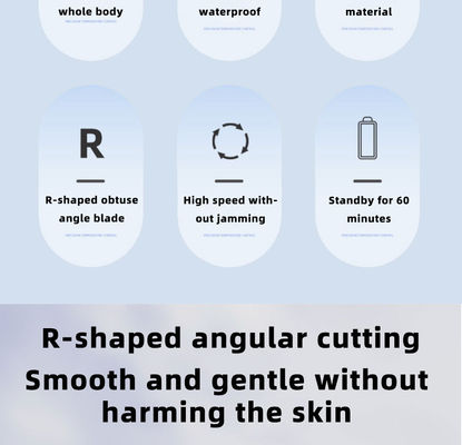 Set de aparatos de afeitar eléctricos multifunción de seis en uno con carga USB totalmente resistente al agua para recortar cejas y uso doméstico