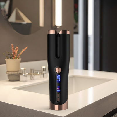 Rizador automático de cabello cerámico inalámbrico con 4 configuraciones de temperatura y calentamiento rápido para todo tipo de cabello