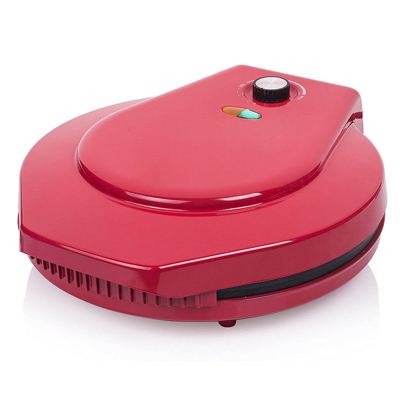 Ningbo fábrica de 12 pulgadas no adhesivo calzone fabricante horno de pizza en casa roja uso rápido divertido eléctrico multi pizza maker