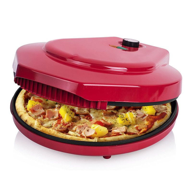 Precio directo de fábrica 12 pulgadas no adhesivo calzone fabricante de pizza horno en casa roja usar rápida diversión eléctrica multi pizza